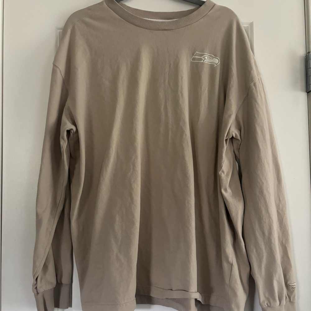 SB Champions Seattle Seahawks Men's Beige Long Sleeve Shirt 2XL